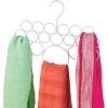 imagemDesign Metal Scarf Organizer for Closet  Hanging Ring Scarf Holder and Storage Organizer Rack  18Section Belt Tie Hijab Accessories and Shawl Hanger  Concerto Collection  3 Pack  White