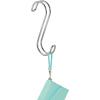 imagemDesign Metal Wire Over The Rod Hanging Closet Accessory S Hook for Handbags Belts or Jackets  Snag Free  3 Pack  Chrome