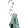 imagemDesign Metal Wire Over The Rod Hanging Closet Accessory S Hook for Handbags Belts or Jackets  Snag Free  3 Pack  Chrome