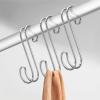imagemDesign Metal Wire Over The Rod Hanging Closet Accessory S Hook for Handbags Belts or Jackets  Snag Free  3 Pack  Chrome