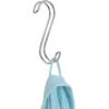 imagemDesign Metal Wire Over The Rod Hanging Closet Accessory S Hook for Handbags Belts or Jackets  Snag Free  3 Pack  Chrome