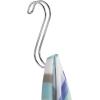 imagemDesign Metal Wire Over The Rod Hanging Closet Accessory S Hook for Handbags Belts or Jackets  Snag Free  3 Pack  Chrome