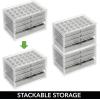 imagemDesign Plastic 4Drawer Jewelry Box  Removable Divided Organizer Trays for Storage on Dresser Vanity Countertop  Holds Earrings Bracelets Necklaces Bangles Rings  ClearGray