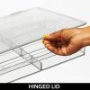 imagemDesign Plastic Hard Shell Stackable Divided Eyeglass Storage Organizer Case with Hinged Lid for Unisex Sunglasses Reading Glasses Fashion Eye Wear Protective Glasses  Ligne Collection Clear