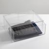 imagemDesign Plastic Stackable Closet Storage Organizer Bin Containers with Front Pull Drawer for Cabinet Desk Shelf Cupboard or Dresser Organization  Lumiere Collection  4 Pack  Clear