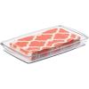 imagemDesign Plastic Storage Organizer Tray for Bathroom Vanity Countertops Closets Dressers  Holder for Guest Hand Towels Watches Earrings Makeup Brushes Reading Glasses Perfume  3 Pack  Clear