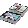 imagemDesign Set of 2 Baby Storage Box  4Piece Nursery Storage Set for Drawers Wardrobes and Shelves  Wardrobe Organiser for Clothes and Accessories  Charcoal GreyBlackCharcoalBlack