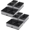 imagemDesign Set of 2 Baby Storage Box  4Piece Nursery Storage Set for Drawers Wardrobes and Shelves  Wardrobe Organiser for Clothes and Accessories  Charcoal GreyBlackCharcoalBlack