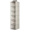 imagemDesign Set of 2 Hanging Closet Organiser Units  Fabric Footwear Storage Unit  Multipurpose Hanging Wardrobe for Shoes and Clothing  TaupeNaturalTaupeNatural