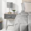 imagemDesign Twin AllSeason Down Alternative Comforter  Quilted Duvet Insert or StandAlone Comforter  Plush Microfiber Fill Box Stitched  Machine Washable  Gray
