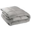 imagemDesign Twin AllSeason Down Alternative Comforter  Quilted Duvet Insert or StandAlone Comforter  Plush Microfiber Fill Box Stitched  Machine Washable  Gray