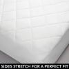 imagemDesign Twin Size Quilted Mattress Pad Cover  Soft Box Stitched Bed Topper Secure Fitted 14quot Deep Pocket  Vinyl Free Machine Washable  Optic White