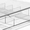 imagemDesign Wide Stackable Plastic Eye Glass Organizer Box Holder for Sunglasses Reading Glasses Lens Cleaning Cloths Accessories  2 Divided Drawers with 10 Sections Lumiere Collection 2 Pack Clear