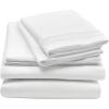 imagemDesign Queen Size Superfine Brushed Microfiber 4Piece Sheet Set Extra Soft Bed Sheets and Pillowcases Easy Fit Deep Pockets Wrinkle Resistant Comfortable ampamp Breathable Optic White
