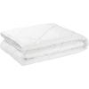 imagemDesign Twin Size Quilted Mattress Pad Cover Soft Box Stitched Bed Topper Secure Fitted 14quot Deep Pocket Vinyl Free Machine Washable Optic White