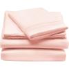 imagemDesign Twin Size Superfine Brushed Microfiber Sheet Set 3 Pieces Extra Soft Bed Sheets and Pillowcase Easy Fit Deep Pockets Wrinkle Resistant Comfortable ampamp Breathable Light Pink