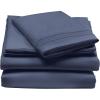 imagemDesign Twin XL Size Superfine Brushed Microfiber Sheet Set  3 Pieces  Extra Soft Bed Sheets and Pillowcase  Easy Fit Deep Pockets  Wrinkle Resistant Comfortable ampamp Breathable  Navy