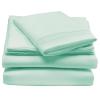 imagemDesign Twin XL Size Superfine Brushed Microfiber Sheet Set  3 Pieces  Extra Soft Bed Sheets and Pillowcase  Easy Fit Deep Pockets  Wrinkle Resistant Comfortable ampamp Breathable  Mint Green