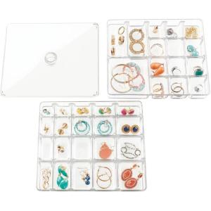 imagemDesign Makeup Organiser  Practical Cosmetics Storage Box with 2 Drawers and Shelf Space for Nail Polish Lip Stick Jewellery and More  Ideal Plastic Drawer Storage  TransparentClear