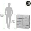 imagemDesign 3831quot High Steel FrameWood Top Storage Dresser Furniture Unit with 8 Removable Fabric Drawers  Large Bureau Organizer for Bedroom Living Room or Closet  Lido Collection Gray