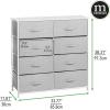imagemDesign 3831quot High Steel FrameWood Top Storage Dresser Furniture Unit with 8 Removable Fabric Drawers  Large Bureau Organizer for Bedroom Living Room or Closet  Lido Collection Gray