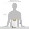 imagemDesign Pedal Bin  Metal Waste Bin with Pedal Lid and Plastic Bucket Insert  for Bathroom Kitchen and Office  3 Litre Household Rubbish Bin with Ergonomic Design  BlackWhite