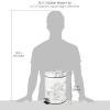 imagemDesign Pedal Bin  Metal Waste Bin with Pedal Lid and Plastic Bucket Insert  for Bathroom Kitchen and Office  3 Litre Household Rubbish Bin with Ergonomic Design  BlackWhite Marble