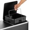 imagemDesign Pedal Bin Unit  Large 60 L Double Bin for Home and Office  Stainless Steel Rubbish Bin  BlackBlack