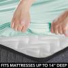 imagemDesign Twin Size Superfine Brushed Microfiber Sheet Set  3 Pieces  Extra Soft Bed Sheets and Pillowcase  Easy Fit Deep Pockets  Wrinkle Resistant Comfortable ampamp Breathable  Mint Green