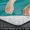 imagemDesign Twin XL Size Superfine Brushed Microfiber Sheet Set  3 Pieces  Extra Soft Bed Sheets and Pillowcase  Easy Fit Deep Pockets  Wrinkle Resistant Comfortable ampamp Breathable  Teal Blue