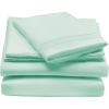 imagemDesign Twin Size Superfine Brushed Microfiber Sheet Set 3 Pieces Extra Soft Bed Sheets and Pillowcase Easy Fit Deep Pockets Wrinkle Resistant Comfortable ampamp Breathable Mint Green