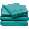 imagemDesign Twin XL Size Superfine Brushed Microfiber Sheet Set  3 Pieces  Extra Soft Bed Sheets and Pillowcase  Easy Fit Deep Pockets  Wrinkle Resistant Comfortable ampamp Breathable  Teal Blue