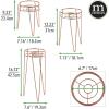 imagemDesign Metal IndoorOutdoor Plant Stands  Modern Plant Stand with Hairpin Legs for Flowers Plants Greenery Succulents Vases Pots Containers Concerto Collection Set of 3 Rose Gold