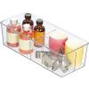 imagemDesign Plastic Kitchen Cabinet Storage Organizer Bin Box  6 Divided Sections for Pantry Shelves Countertops Island or Cupboard  Holds Snacks Tea Bags Spices Sauces Ligne Collection Clear1
