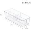 imagemDesign Plastic Kitchen Cabinet Storage Organizer Bin Box  6 Divided Sections for Pantry Shelves Countertops Island or Cupboard  Holds Snacks Tea Bags Spices Sauces Ligne Collection Clear1