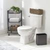 imagemDesign Small Metal 24 Gallon Trash Can Wastebasket Garbage Bin for Bathroom Slim Rubbish Waste Trashcans MasterGuest Bath Bedroom Garage Mirri Collection Gray 23578MDBSTGraphite Gray