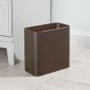 imagemDesign Small Metal 24 Gallon Trash Can Wastebasket Garbage Bin for Bathroom Slim Rubbish Waste Trashcans MasterGuest Bath Bedroom Garage Mirri Collection Gray 23578MDBSTBronze
