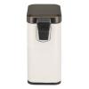 imagemDesign Small Modern 13 Gallon Rectangle Metal Lidded Step Trash Can Compact Garbage Bin with Removable Liner Bucket and Handle for Bathroom Kitchen Craft Room Office Garage  BlackVanillaBronze