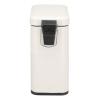 imagemDesign Small Modern 13 Gallon Rectangle Metal Lidded Step Trash Can Compact Garbage Bin with Removable Liner Bucket and Handle for Bathroom Kitchen Craft Room Office Garage  BlackCream