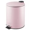 imagemDesign Round Pedal Bin  5 L Metal Waste Bin with Pedal Lid and Plastic Bucket Insert  Household Rubbish Bin for Bathroom Kitchen and Office  PurplePurple
