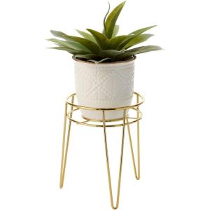 imagemDesign Steel Modern 9quot Plant Stand Planter Holder wHairpin Legs for Display Indoor Outdoor PlantFlower in Living Room Shelf Balcony Patio Garden Home Office  Concerto Collection  Soft BrassSoft Brass