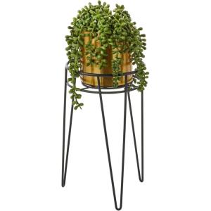 imagemDesign Steel Modern 9quot Plant Stand Planter Holder wHairpin Legs for Display Indoor Outdoor PlantFlower in Living Room Shelf Balcony Patio Garden Home Office  Concerto Collection  Soft BrassBlack