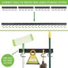 imagemDesign Adjustable Metal Steel Wall Mounted Storage Rack 20 Hook 64quot Long Black