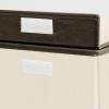 imagemDesign Extra Large Divided Laundry Hamper Basket with Removable Lid Builtin Handles  Portable and Foldable for Compact Storage  Chrome Handles  CreamEspresso BrownCreamEspresso