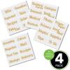 imagemDesign Home Organization Labels  Preprinted Label Stickers for Office Storage and Cleaning  Household Organizing for Jars Canisters Containers Bins and Boxes  32 Count  ClearMetallic Gold