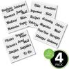 imagemDesign Home Organization Labels  Preprinted Label Stickers for Office Storage and Cleaning  Household Organizing for Jars Canisters Containers Bins and Boxes  32 Count  Black