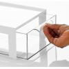imagemDesign Plastic Desk Organizer and Storage Bin wPull Out Drawer  Shallow Stackable Office Storage Container for Office Supplies  Desktop Drawer Organizer  Lumiere Collection  8 Pack WhiteClear