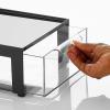 imagemDesign Plastic Desk Organizer and Storage Bin wPull Out Drawer  Shallow Stackable Office Storage Container for Office Supplies  Desktop Drawer Organizer  Lumiere Collection  8 Pack BlackClear