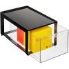 imagemDesign Plastic Desk Organizer and Storage Bin wPull Out Drawer  Stackable Office Storage Container for Office Supplies  Desktop Drawer Organizer  Lumiere Collection  8 Pack  BlackClear