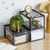 imagemDesign Plastic Desk Organizer and Storage Bin wPull Out Drawer  Stackable Office Storage Container for Office Supplies  Desktop Drawer Organizer  Lumiere Collection  8 Pack  BlackClear